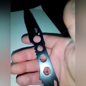 Men's Black Fixed Blade Knife with Ergonomic Grip
